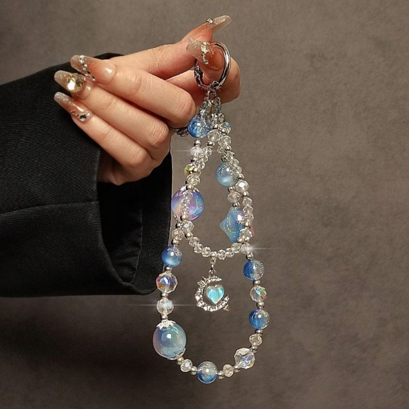 Lanière de Téléphone Portable Bleu avec pendentif cœur — ECO · Smarty Paris 18e